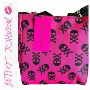Betsey Johnson Skull Cross Bones Insulated Lunch Tote Bag